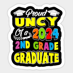 Proud Uncy Uncle Of A 2024 2Nd Grade Graduated Sticker